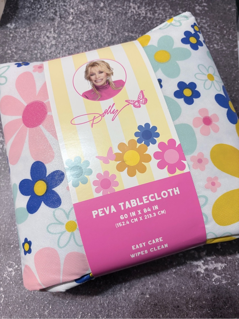 Dolly Parton PEVA tablecloth 60X84 floral Daisy party decor country music NWT